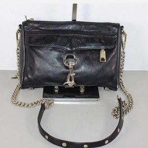 REBECCA MINKOFF BLACK LEATHER CROSSBODY AUTHENTIC